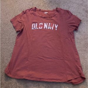 old navy, floral, pink, size m